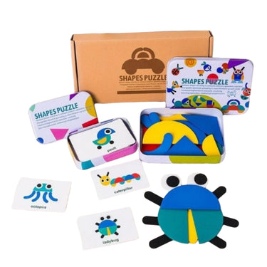 ShapeGenius | Aprender jugando con formas - Rompecabezas geométrico de madera para niños